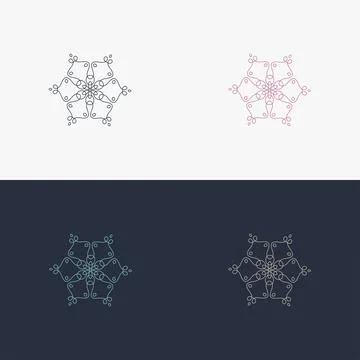 Custom creative luxury ornament frame mandala logo Stock Illustration