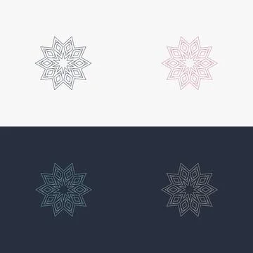 Custom creative luxury ornament frame mandala logo Stock Illustration