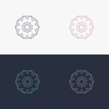 Custom creative luxury ornament frame mandala logo Stock Illustration