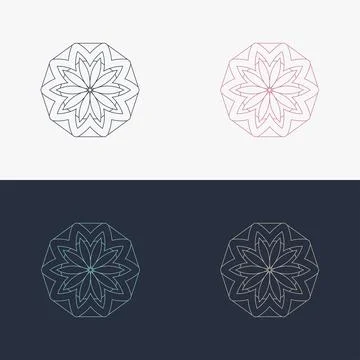 Custom creative luxury ornament frame mandala logo Stock Illustration