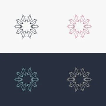 Custom creative luxury ornament frame mandala logo Stock Illustration