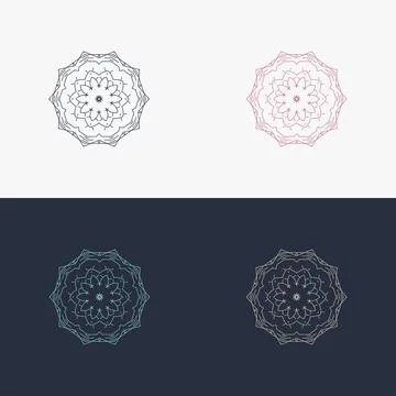 Custom creative luxury ornament frame mandala logo Stock Illustration