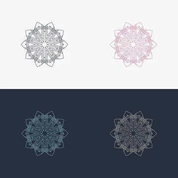 Custom creative luxury ornament frame mandala logo Stock Illustration