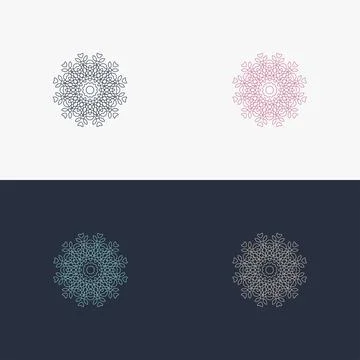 Custom creative luxury ornament frame mandala logo Stock Illustration