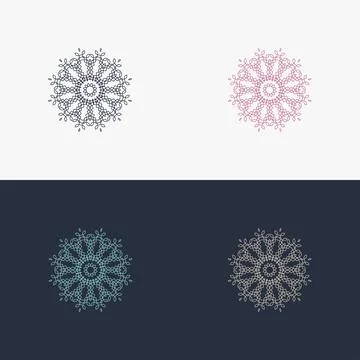 Custom creative luxury ornament frame mandala logo Stock Illustration