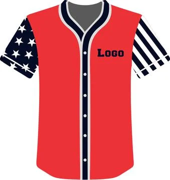 Custom Design Baseball Jerseys Full button Icon and template Illustration Vector Stock Illustration
