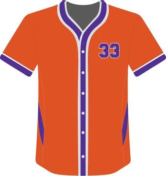 Custom Design Baseball Jerseys Full button Icon and template Illustration Vector Stock Illustration