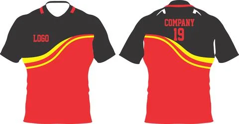 Custom Design Half sleeve t shirt mock ups templates designs illustration Vector Stock Illustration