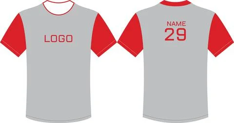 Custom Design Half sleeve t shirt mock ups templates designs Vectors Stock Illustration