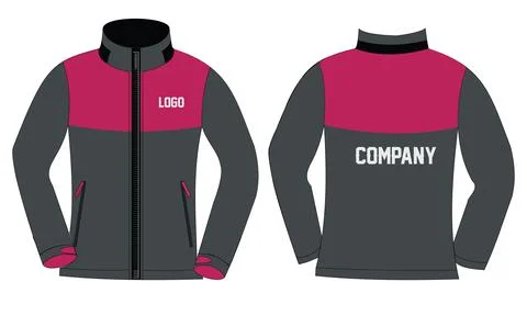 Custom Designs Softshell Jackets template mock up illustrations Vectors Stock Illustration
