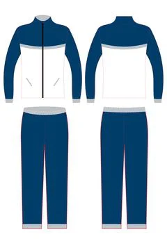 Custom Designs Track Suits Mock ups templates Illustrations Vectors Stock Illustration