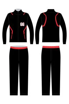 Custom Designs Track Suits Mock ups templates Illustrations Vectors Stock Illustration