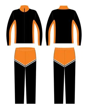 Custom Designs Track Suits Mock ups templates Illustrations Vectors Stock Illustration