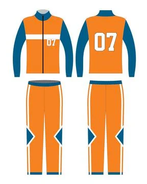 Custom Designs Track Suits Mock ups templates Illustrations Vectors Stock Illustration