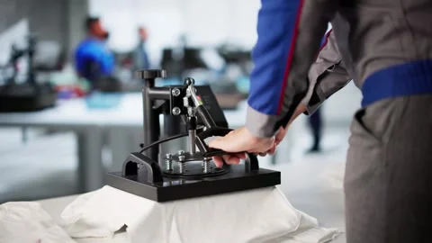 Custom Digital Printing Machine For Heat Transfer Embroidery Stock Footage 320766585