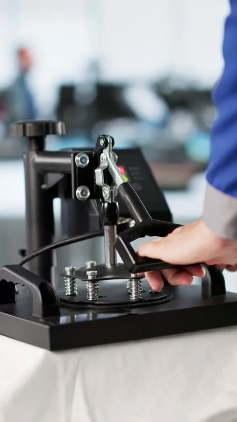 Custom Digital Printing Machine For Heat Transfer Embroidery Stock Footage 321550656