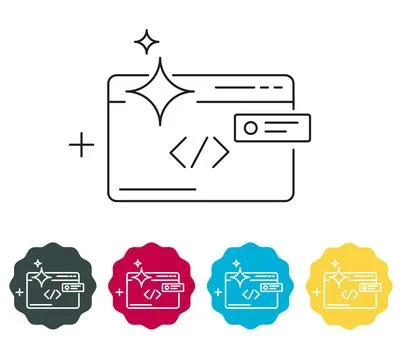 Custom Digital Solution and Application Development - Stock Illustration Stock Illustration