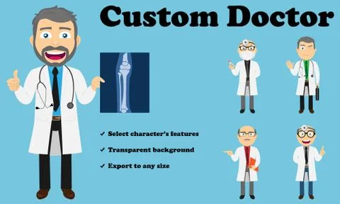 Custom Doctor (Lab coat) Stock Illustration