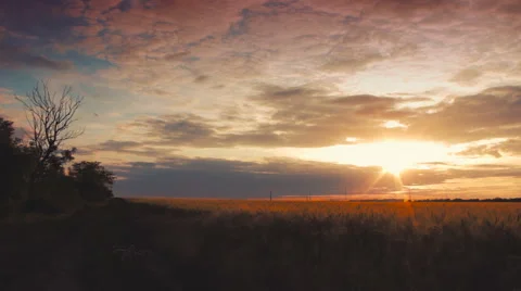 Custom drone hexacopter takes off at sunset Video stock 64076252