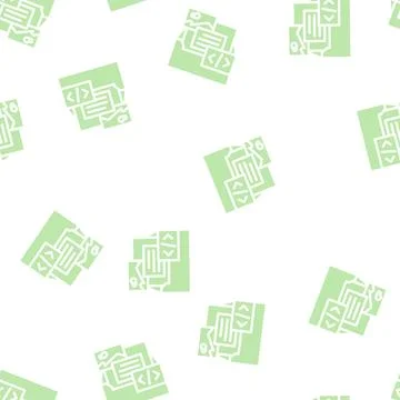 Custom email template design glyph vector seamless pattern Illustrazione stock