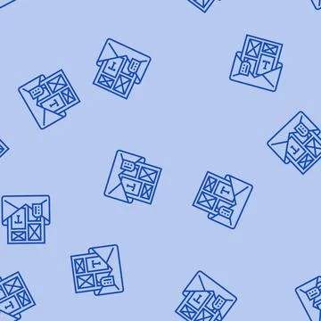 Custom email template design line seamless pattern Stock Illustration