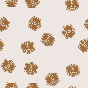 Custom engravable glyph seamless pattern Illustrazione stock