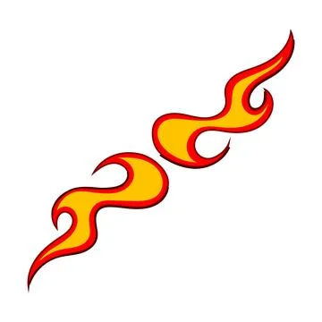 Custom flame decal cartoon vector illustration Stock Illustration