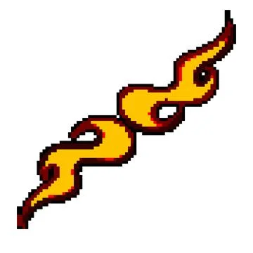 Custom flame decal pixel art vector illustration イラスト素材