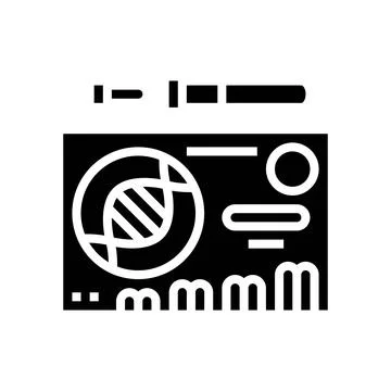 Custom genetic testing kit medicine glyph icon vector illustration Illustrazione stock