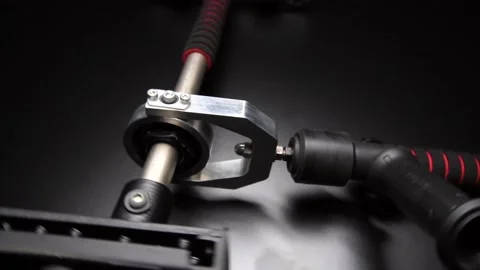 Custom gimbal stabilizer for camera Stock Footage 160658258