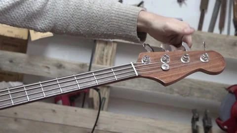 Custom Handmade Electric Guitar Workshop Stock Footage 231545142