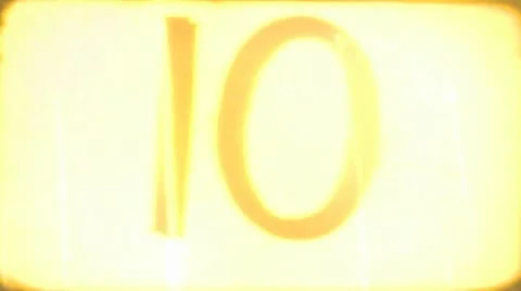 Custom HD Film Burn header count Stock Footage