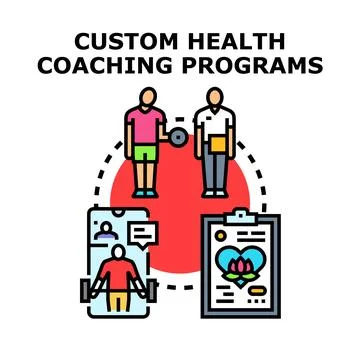 Custom health coaching programs developing personal wellness plans Ilustración de archivo