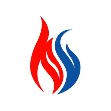 Custom hot fire flames logo vector icons illustrations in white background Illustrazione stock