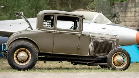 The custom hotrod, based on a Ford Model A.  Stock Photos