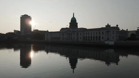The Custom House is an imposing neoclassical landmark in Dublin, Ireland, Stock Footage 311759295