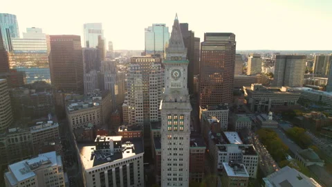Custom House Tower, Boston, MA 10/19/24 Stock Footage 313955096
