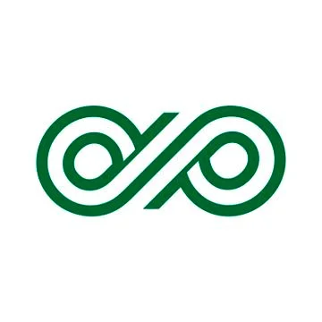 Custom Infinite DP Lettermark Initials Unlimited Symbol Design Stock Illustration