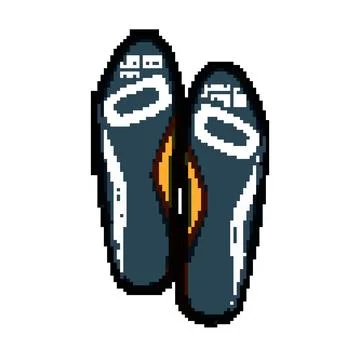 Custom insoles pixel art vector illustration Illustrazione stock
