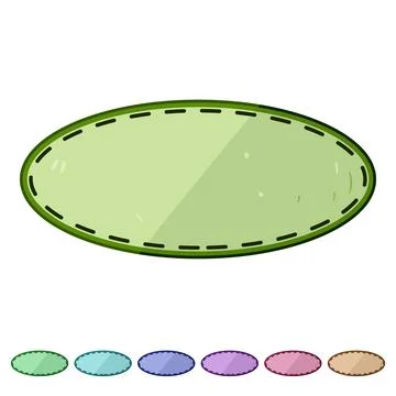 Custom leather patch cartoon vector graphic 库存插图