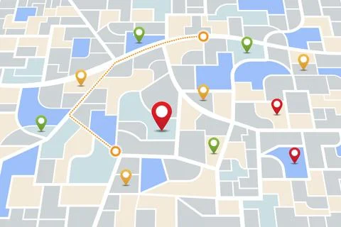 Custom location map interface for app and website Stock-Illustration