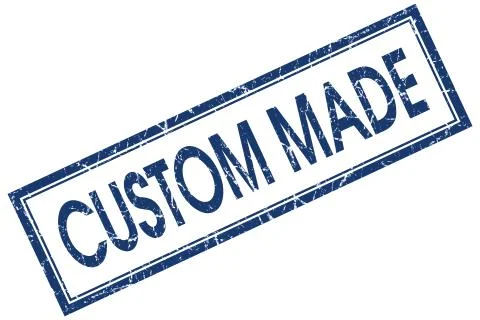 Custom made blue square stamp isolated on white background Stock Illustration