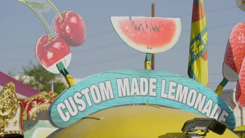 Custom made lemonade sign Stock Footage 288050314
