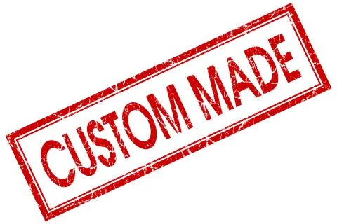 Custom made red square stamp isolated on white background Stock Illustration