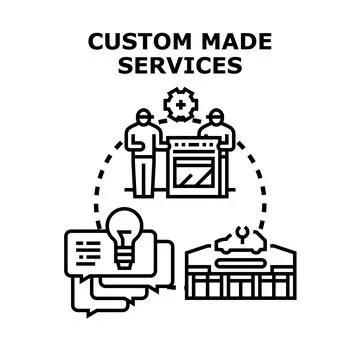 Custom made services for personalized business solutions Stock Illustration
