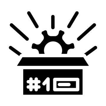 Custom manufacturing engineer glyph icon vector illustration Stock Illustration
