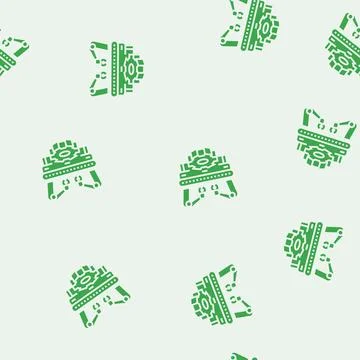 Custom manufacturing engineer glyph seamless pattern Illustrazione stock