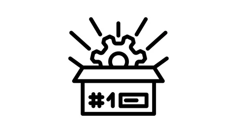 Custom manufacturing engineer line icon animation Stock Footage 326762481