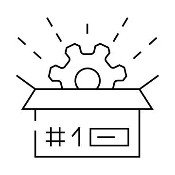 Custom manufacturing engineer line icon vector illustration Stock Illustration