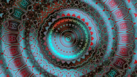 Custom Meditation with Dark Kaleidoscope Patterns Kaleidoscope Meditation Stock Footage 289485261